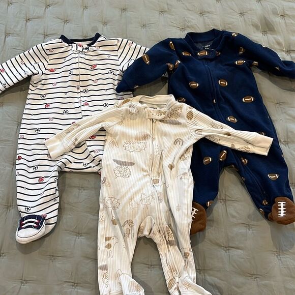 Boys 3 month double zipper onsie bundle - Picture 1 of 2